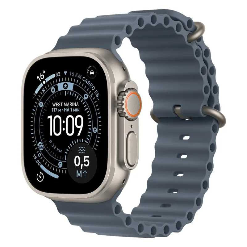 Apple Watch Ultra3 49Mm Cell Mewh4Lw/A Natural W/Blue Ocean Band
