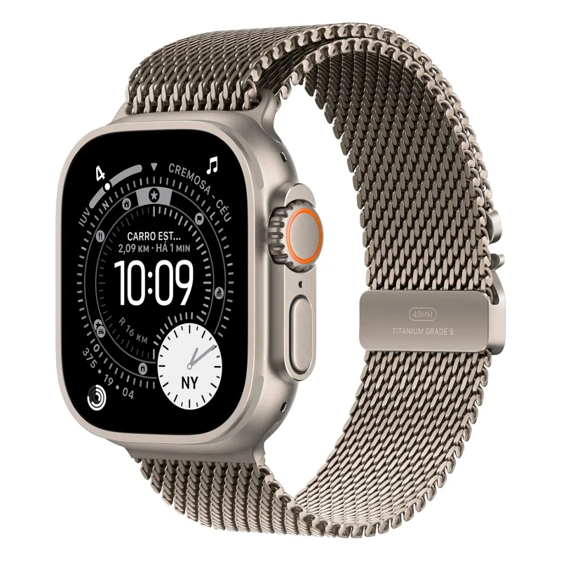 Apple Watch Ultra3 49Mm Cell Mewy4Lw/A Titanium/Natural Milanese M