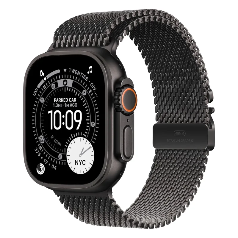 Apple Watch Ultra3 49Mm Cell Mf1Q4Lw/A Black/Titanium Milanes Loop S/M