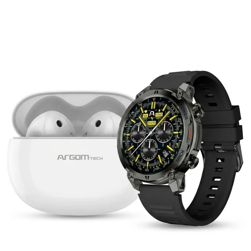 Argom Reloj Smart Skei C70 Arg-Wt-6070Bk 22Mm Black