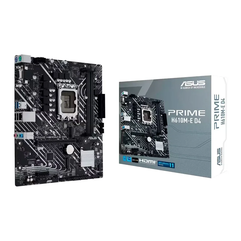 Asus Placa Madre 1700 Prime H610M-E D4 Ddr4/Hdmi/M.2/Dp/Vga
