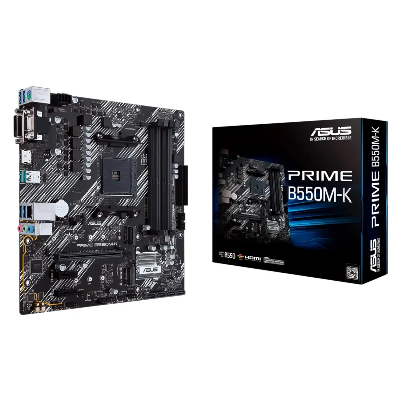 Asus Placa Madre Am4 Prime B550M-K Ddr4/Hdmi/Dvi/M.2