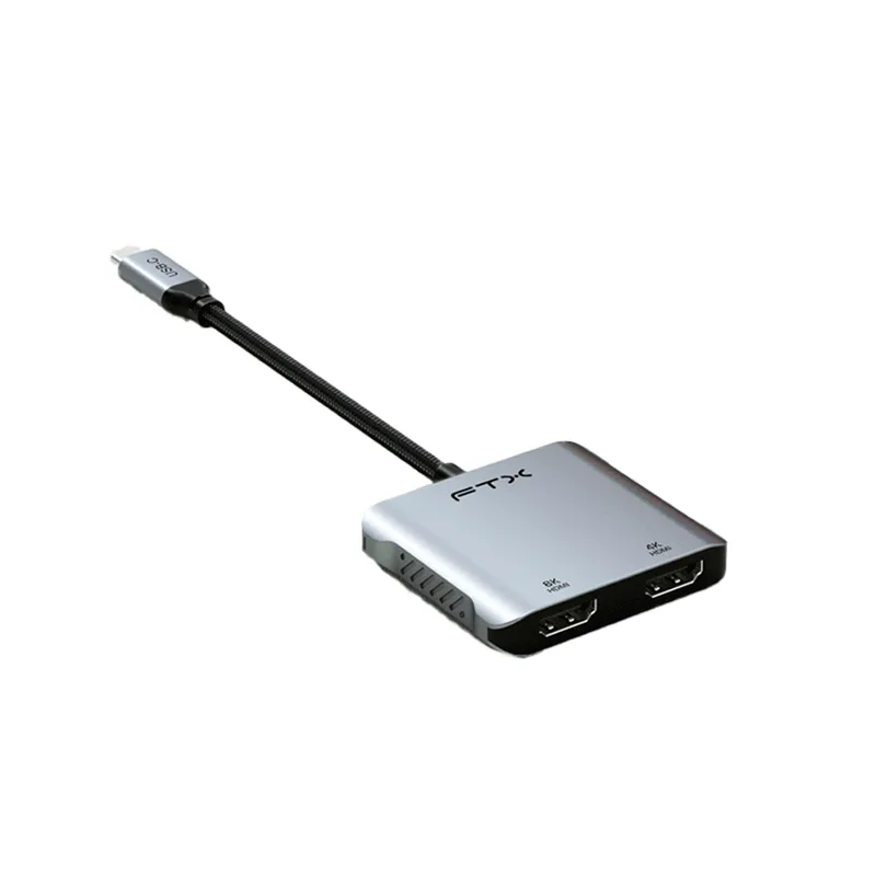 Cable Adaptador USB-C A 2 HDMI FTX-CM2H8K-AG 8K/60Hz - Grey