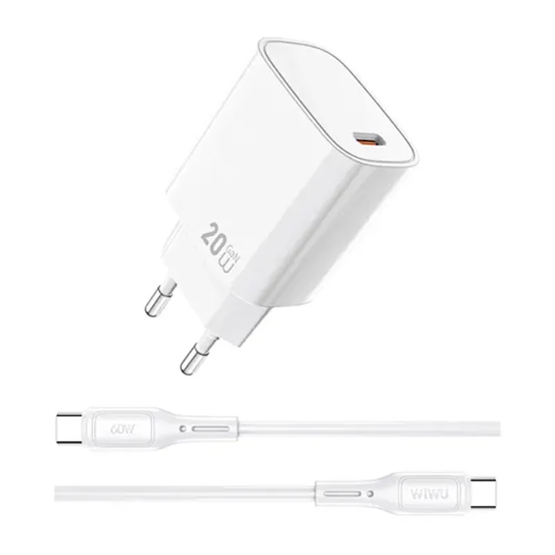 Cargador Wiwu C/Cable USB-C A USB-C WI-G007 - White