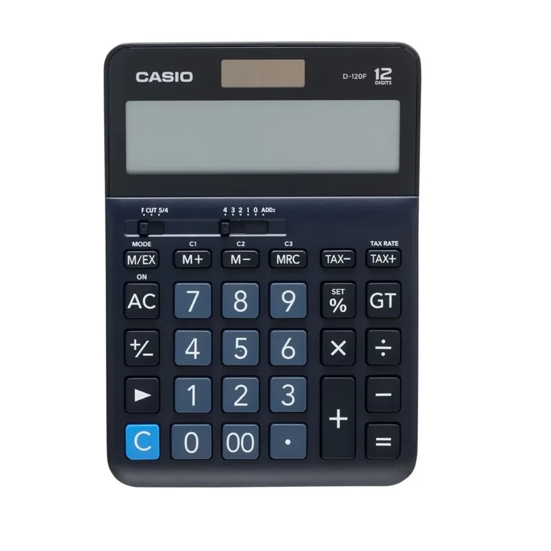 Casio Calculadora D-120F Black