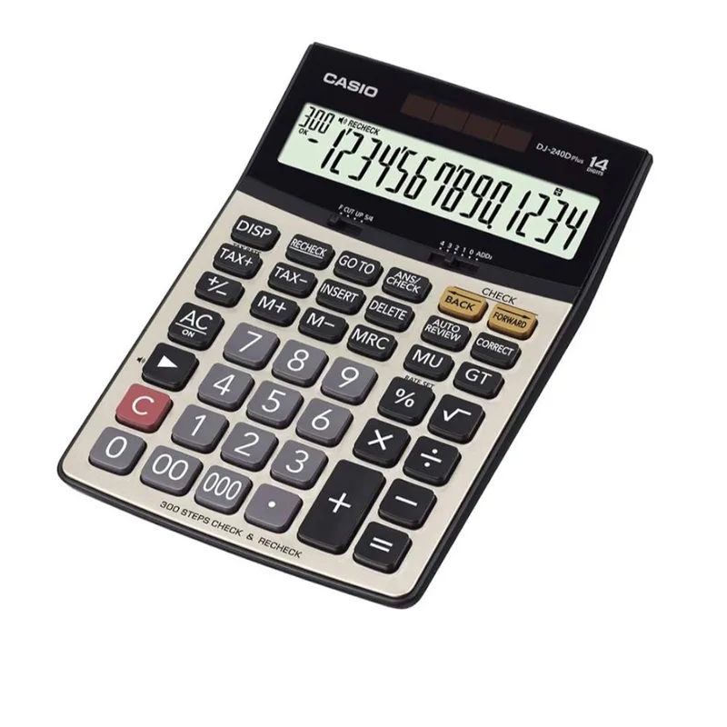 Casio Calculadora Dj-240D Plus Silver/Black