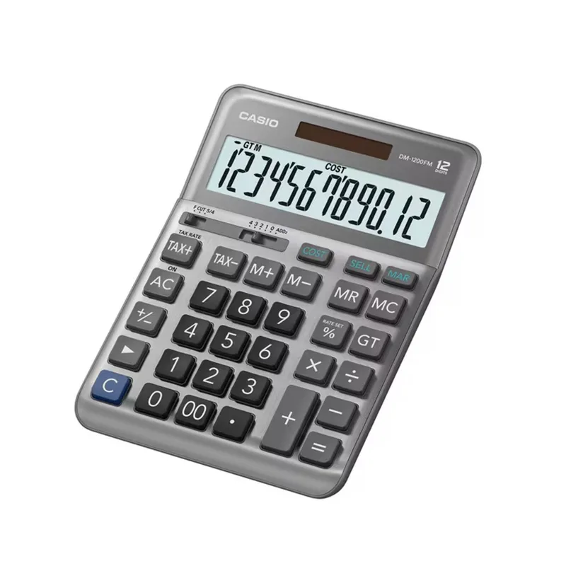 Casio Calculadora Dm-1200Fm Grey