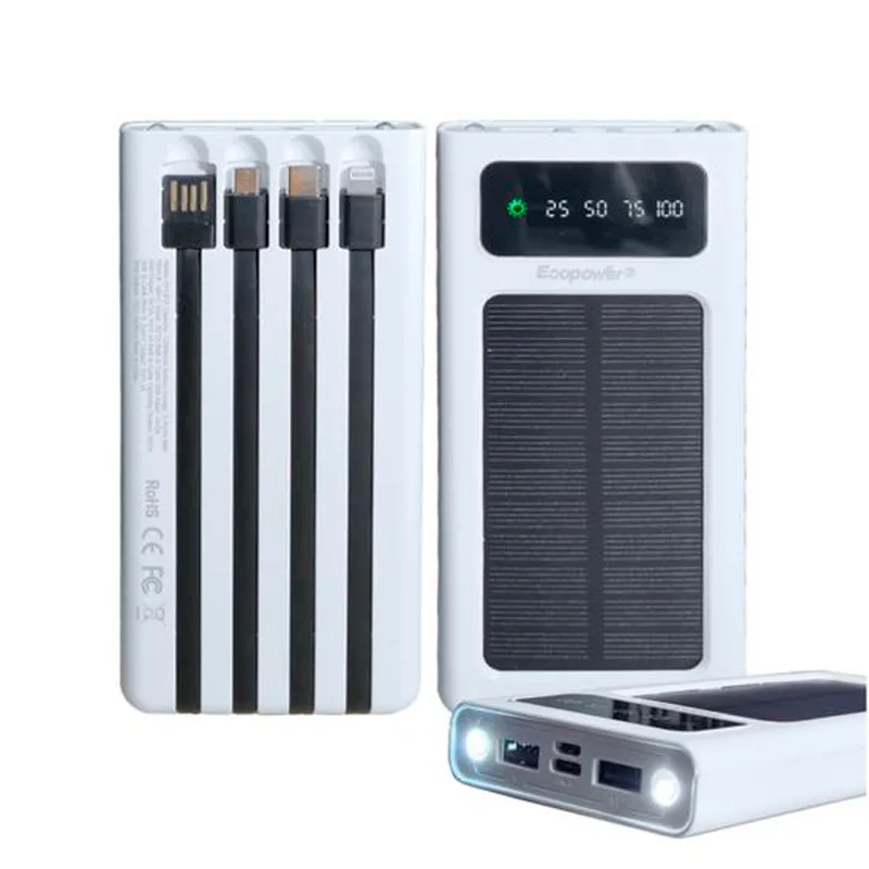 Ecopower Cargador Portatil Ep-C872 12000Mah Negro