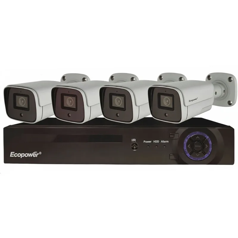 Ecopower Cctv Kit Ep-C021 4K (Dvr+4Cam) Black/White