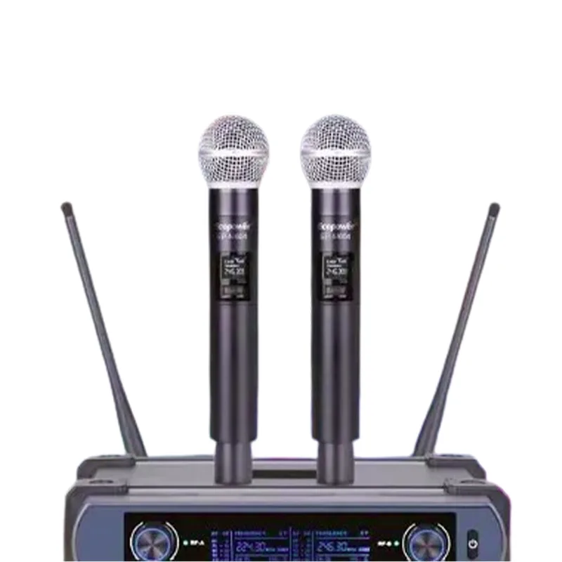 Ecopower Microfono Inalambrico Ep-M604 2Mic Negro
