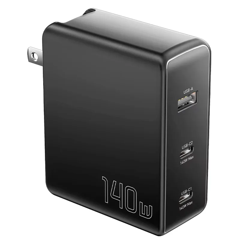 Essager Cargador Ect2Ca-Mqb01-Z 3 Port 140W Black