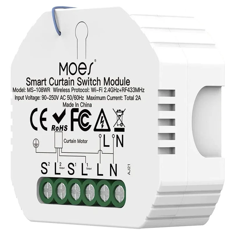 Moes Interruptor Smart Ms-108Wr WIFI/Rf/Alexa/Google