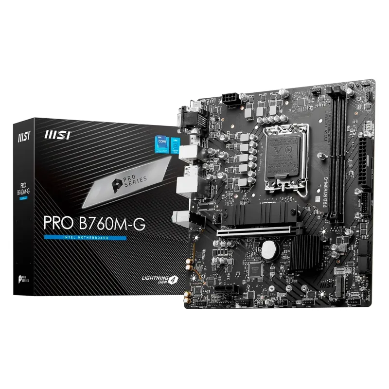 Placa Madre LGA1700 MSI B760M-G PRO DDR5 USB/HDMI/DP/VGA/MATX