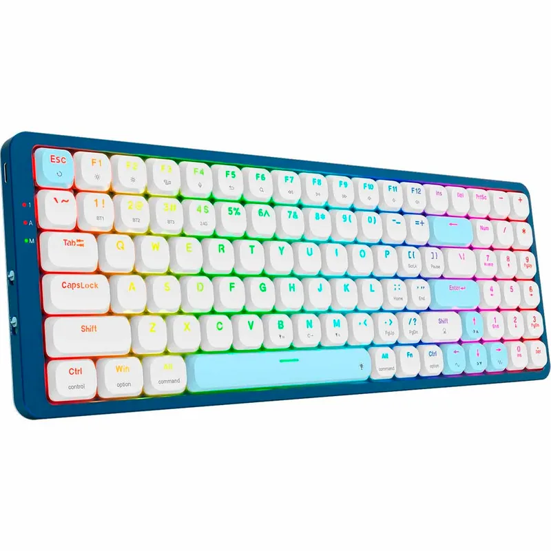 Redragon Teclado Eva Pro K684Wb-RGB-Pro Blue/White