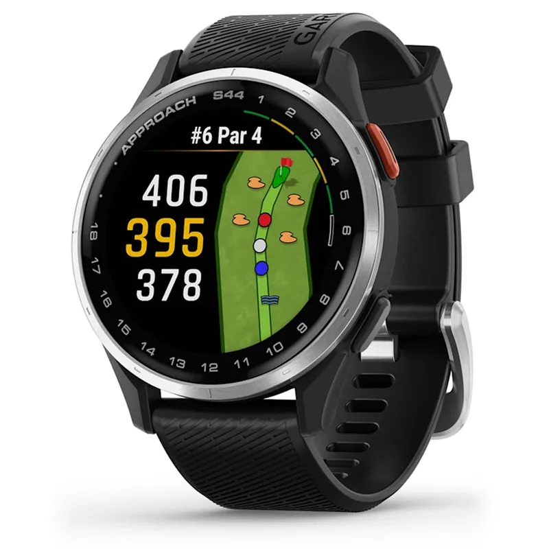 Smartwatch Garmin Approach S44 010-03009-00 com Tela AMOLED / 5 ATM / 43mm / Wi-Fi - Black