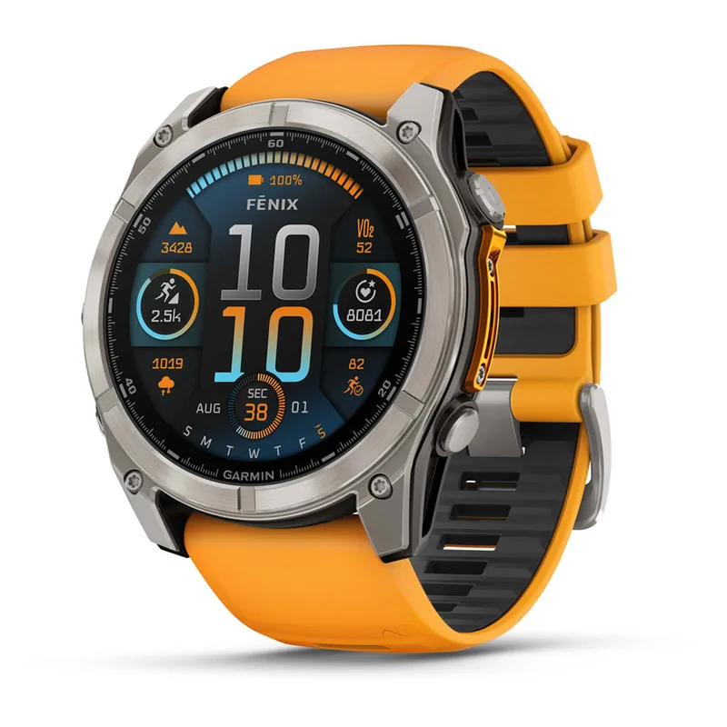 Smartwatch Garmin Fenix 8 AMOLED 010-02905-10 de 51mm com 32GB / 10 ATM / Wi-Fi - Orange
