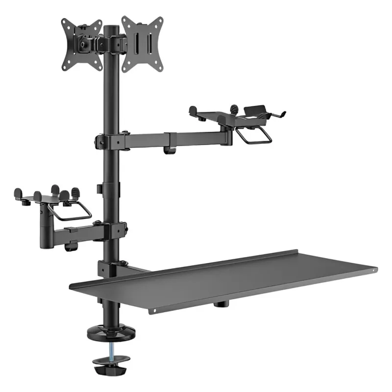 Suporte FTX FTX-02LD Articulado 17" a 32" para 2 Monitores - Preto