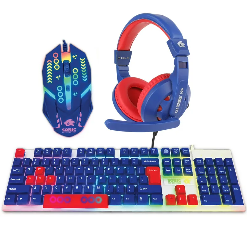 Vivitar Teclado Lvlup + Kit Gam745211-Blu-Stk-6 Sonic 3 Mouse+Auricular